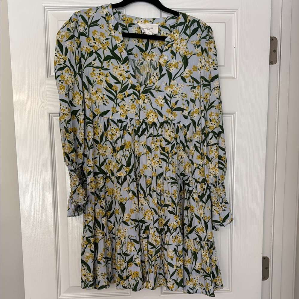 Pomander Place Kenzo Dress in Blue and Yellow floral